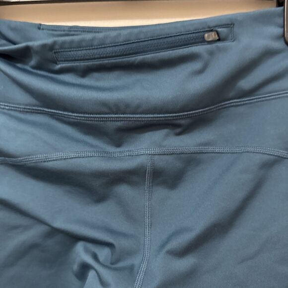 Nike Dri-Fit Athletic Teal Blue Speed Cropped Mesh Legging Pants Women's Size M - Picture 9 of 9